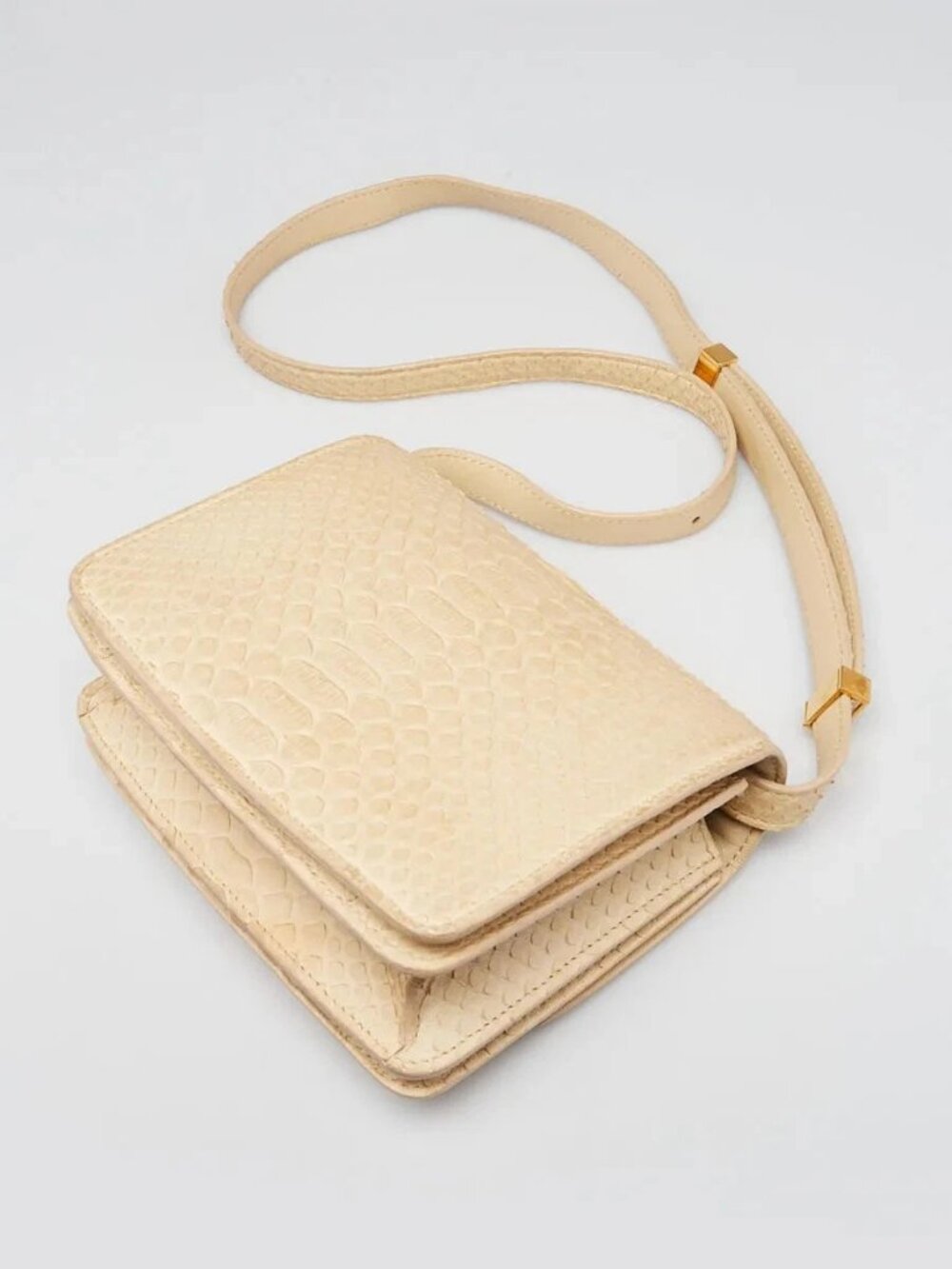 Celine Beige Python Mini Box Bag - Picture 3 of 11